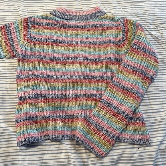 Colorful Crewneck Striped Philosophy Sweater - XS - Picture 3 of 4